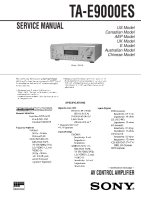 Sony TA-E9000ES - Service Manual 